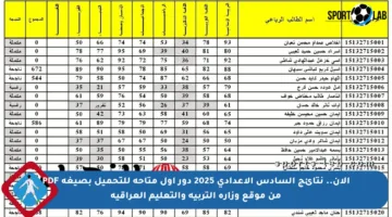 الآن.. نتائج السادس الإعدادي 2025 دور أول متاحة للتحميل بصيغة PDF من موقع وزارة التربية والتعليم العراقية